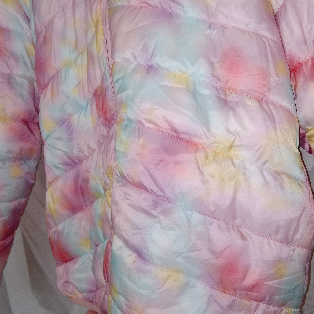 Thereabouts Pastel Multi Color Puffer Coat Sz 2Xl / 20.5 Big Kids - Picture 4 of 12